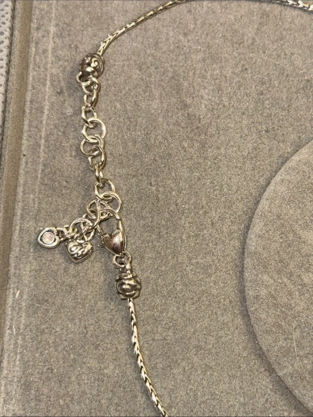 Sterling Silver Heart Pendant Necklace with Crystal Accent - 20”